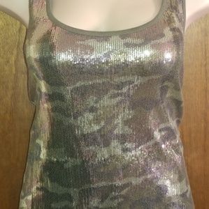 Sequin Camo Tank